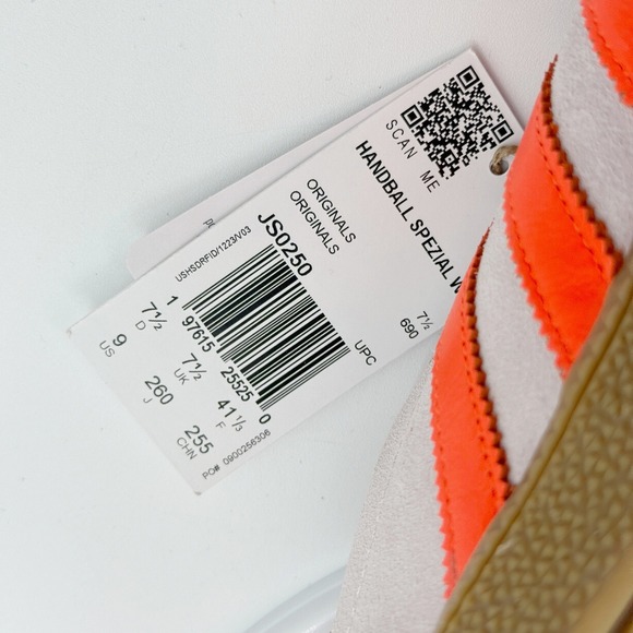 Adidas Handball Spezial W Sneakers Size 9 Pink/Orange/Gum JS0250 NEW - Picture 10 of 11